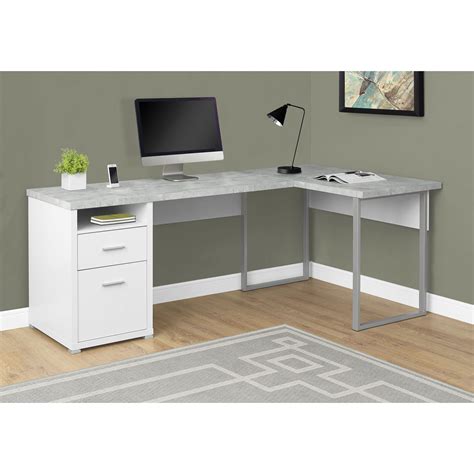 Monarch Specialties 80" Modern Home Office Computer Desk with Drawers ...