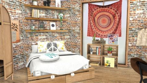 THE SIMS 4: SPEED BUILD // BOHO BEDROOM - YouTube