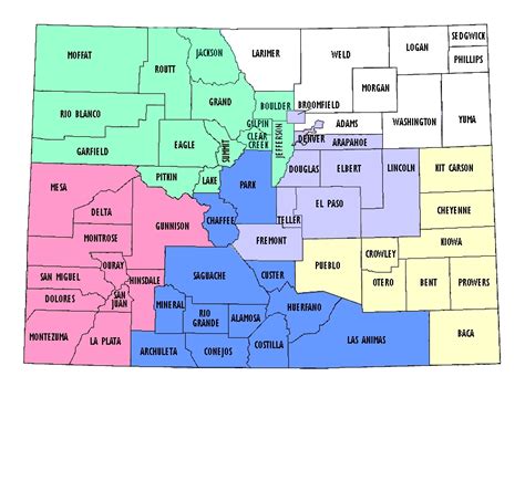 County Map Of Colorado Printable - Printable Word Searches