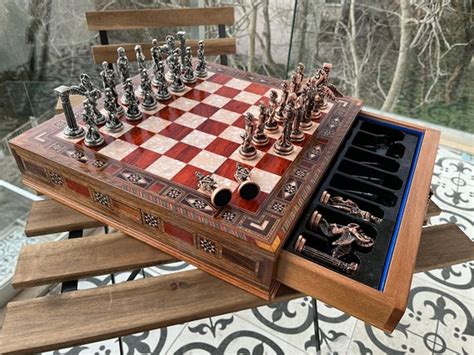 16.5 Luxury Chess Set Personalized Wooden Chess Board With - Etsy