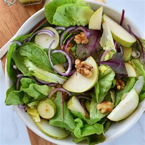 Easy Pear and Walnut Salad - Hint of Healthy