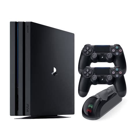 PlayStation 4 Pro 1TB 4K Gaming Console with Two DualShock 4 Wireless ...