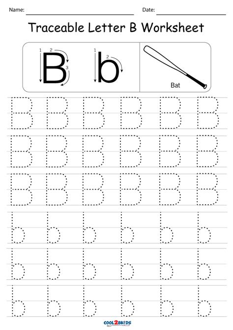 Free Printable Letter B Tracing Worksheets