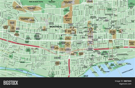 Local Street Map For Downtown Montreal, Canada Stock Photo & Stock ...