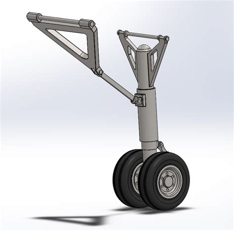 Airbus A320 nose landing gear | 3D CAD Model Library | GrabCAD