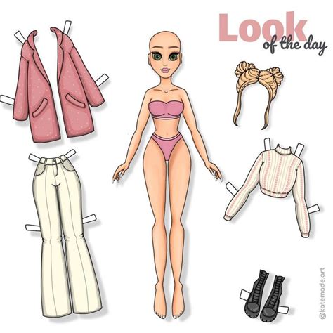 Kate Illustrator on Instagram: "Look of the day New printable outfit ...