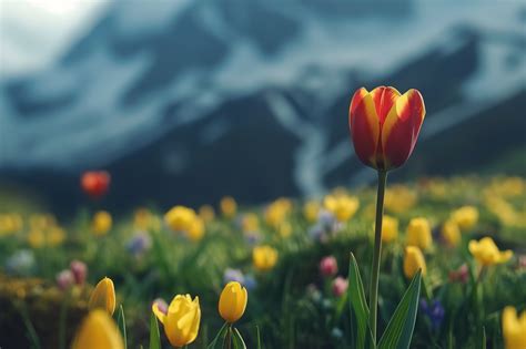 spring flowers Wallpaper, Nature / Flowers: spring flowers, mountains