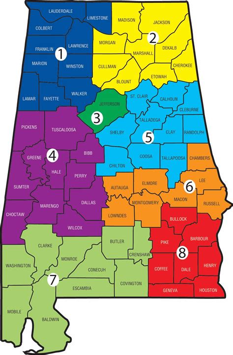 County Map Of Alabama - Time Zone Map