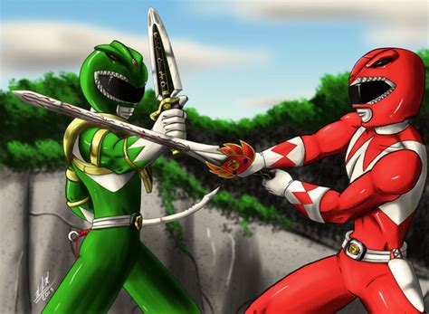 Green Ranger Vs Red Ranger redux | Green ranger, Ranger, Power rangers