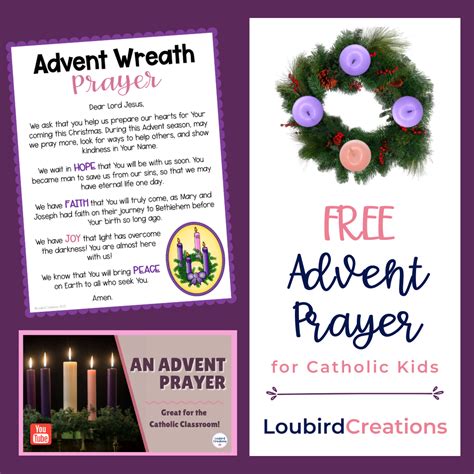 Free Advent Prayer for Catholic Kids - Loubird Creations