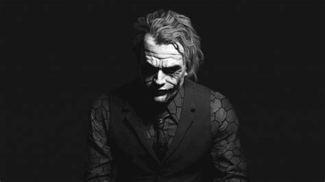 Heath Ledger's Joker Black & White Portrait. #joker #batman #wallpapers ...