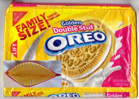 Family Size Oreo Golden Double Stuf Cookie Upcycled Zippered | Etsy