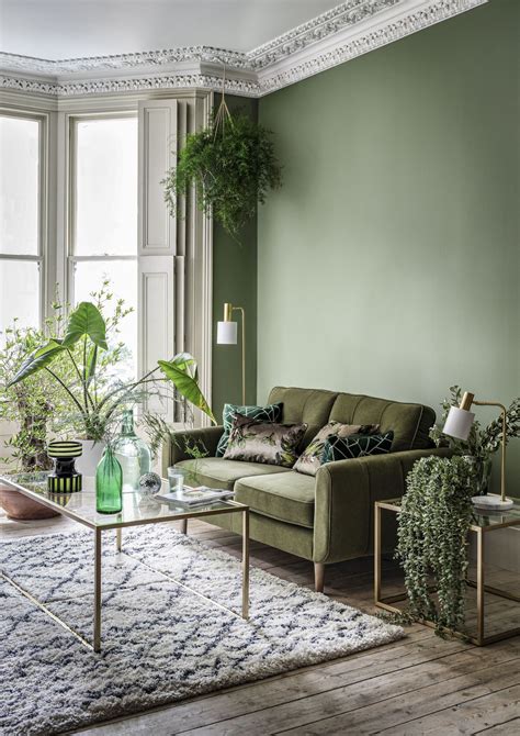 What Colour Cushions Go With Emerald Green Sofa Living Room Furniture ...