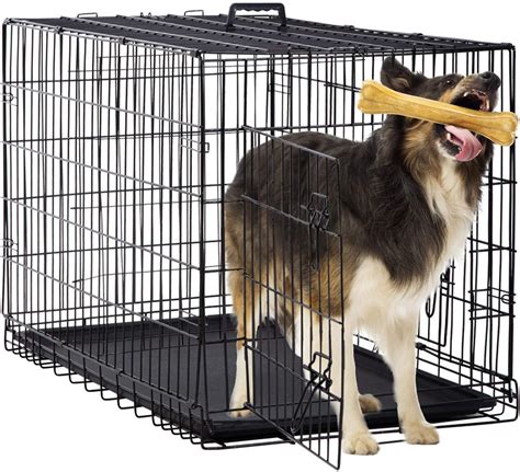 Large Dog Crate Dog Cage Dog Kennel Metal WireDouble-Door Folding Pet ...