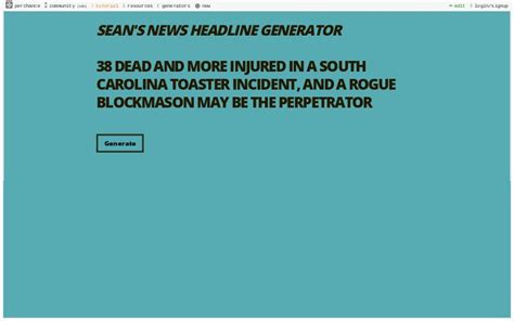 Sean's News Headline Generator