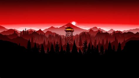 Firewatch Tower Wallpaper (Red Edit) : r/Firewatch