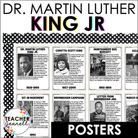 Dr. Martin Luther King Jr Bulletin Board Display, MLK Jr Day Informati ...