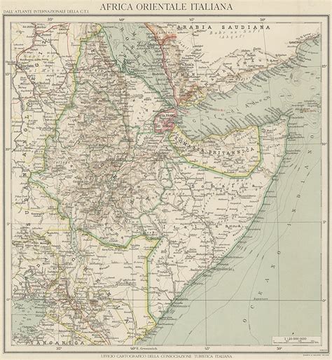 File:Map Italian East Africa 1938 - Touring Club Italiano CART-TRC-12 ...