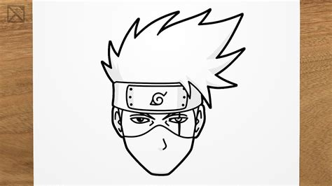 How to draw KAKASHI (Naruto) step by step, EASY - YouTube