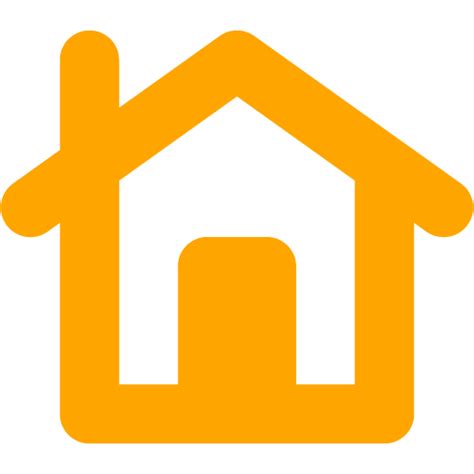 Orange home 3 icon - Free orange home icons