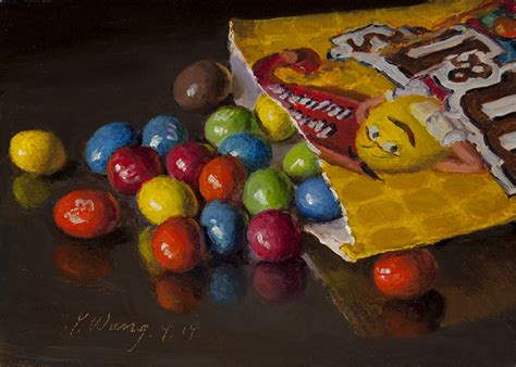 Wang Fine Art: m&m's peanut chocolate candy, daily painting still life ...