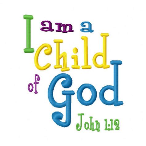 I Am a Child of God Bible Verse 4x4 5x7 6x10 Machine - Etsy