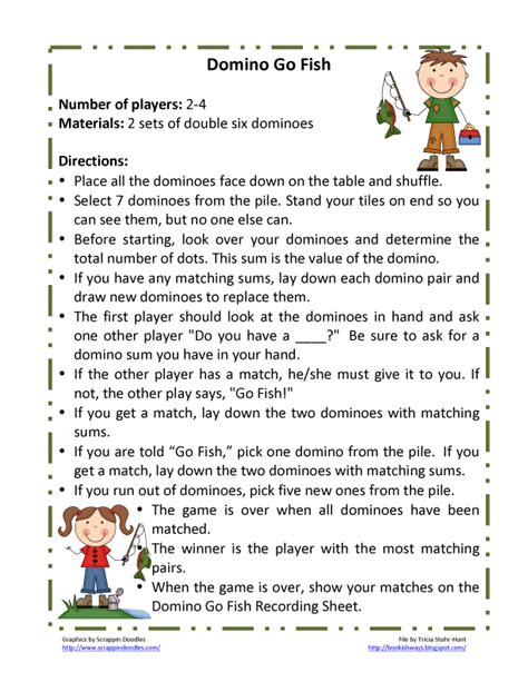 Printable Dominoes Rules