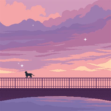 Dreaming cat, me, Pixel Art, 2021 : r/Art