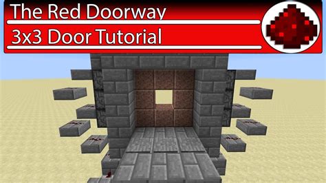 3x3 T-Flip Flop Redstone Door! Minecraft Redstone Door Tutorial! The ...