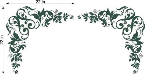 Floral Flowers Window Treatment Vinyl Wall Decals 4