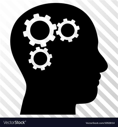 Brain gears icon Royalty Free Vector Image - VectorStock