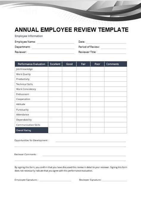 10+ Annual Employee Review Template | room surf.com