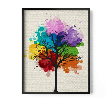 Tree Wall Art Modern Home Decor Tree Print Modern Art - Etsy