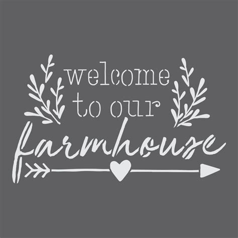 Welcome to Our Farmhouse Craft Stencil