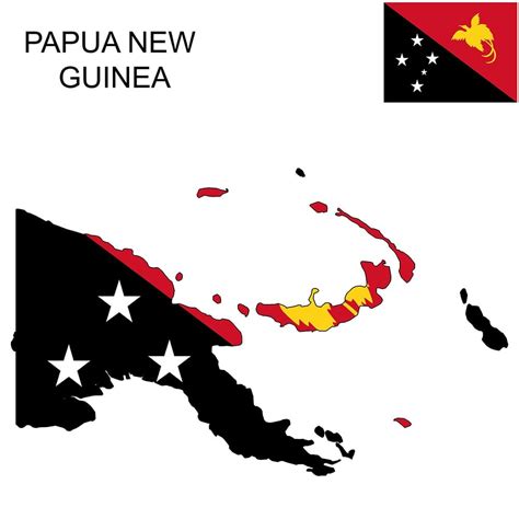 Papua New Guinea Flag Map and Meaning | Mappr