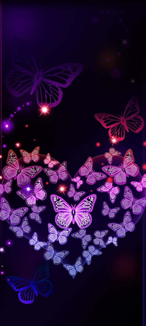 Neon Butterfly Wallpaper