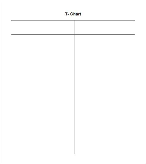 FREE 7+ Sample T Chart Templates in PDF | MS Word