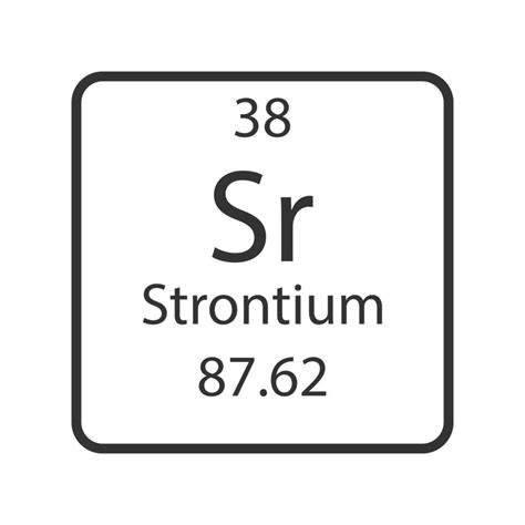 Strontium symbol. Chemical element of the periodic table. Vector ...