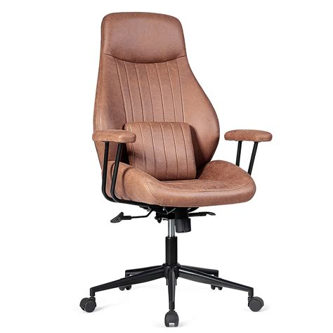 Costway Ergonomic High Back Office Task Chair Adjustable Suede Fabric w ...