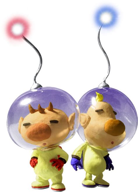 Captain Olimar (left) and his partner Louie, in the Pikmin series ...