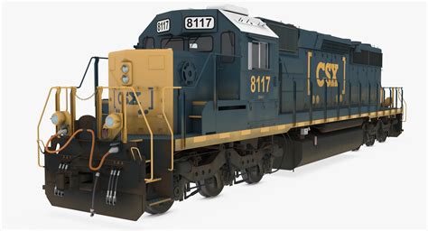 Locomotive sd40-2 train csx 3D model - TurboSquid 1514304