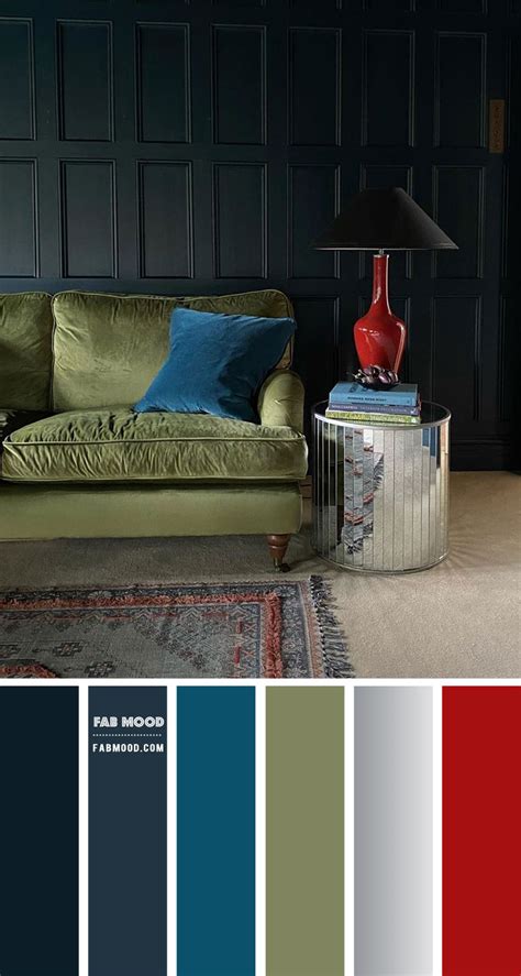 Dark blue Living Room Colour Scheme