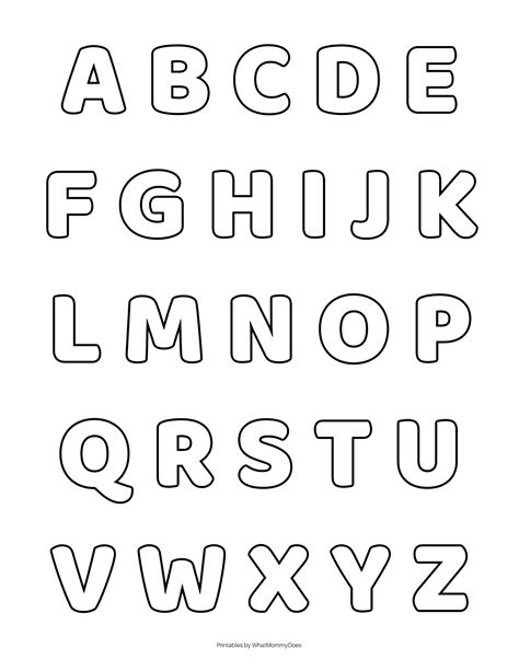 Free Printable Uppercase Alphabet Letters