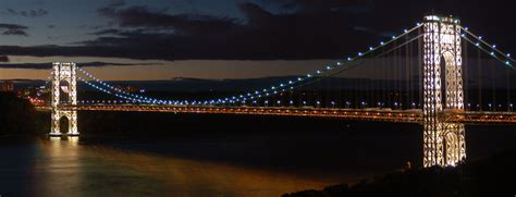 George Washington Bridge, NYC, at night. Exquisite from the H.H. Pkway ...