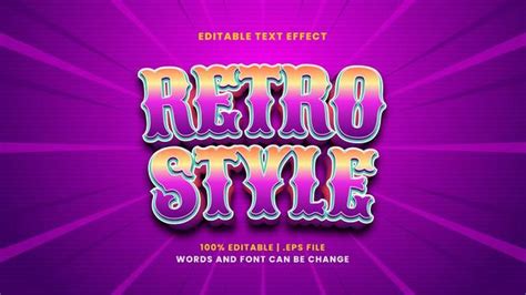 Retro Style Editable Text Effect