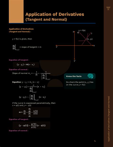 SOLUTION: Applications of derivatives tangent normal - Studypool