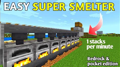 Easy Super Smelter Minecraft pe 1.20 / 1.20 Smelter farm (mcpe/bedrock ...