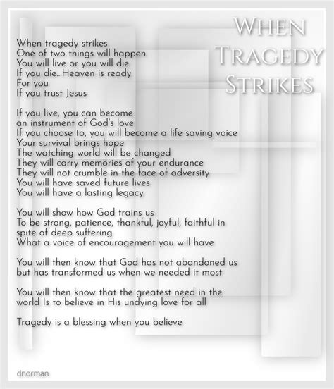 When Tragedy Strikes-d norman | Poetry For All Seasons and Emotions