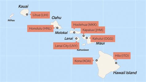 Hawaii Airport Codes Maui Map - Essy Ofilia