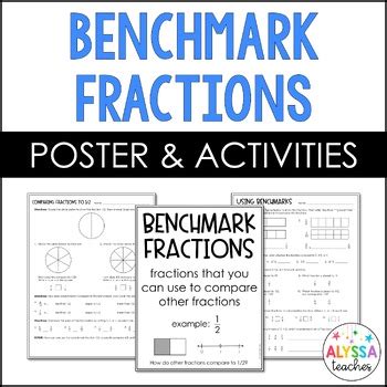 Benchmark Fractions Poster and Worksheets by Alyssa Teaches | TpT